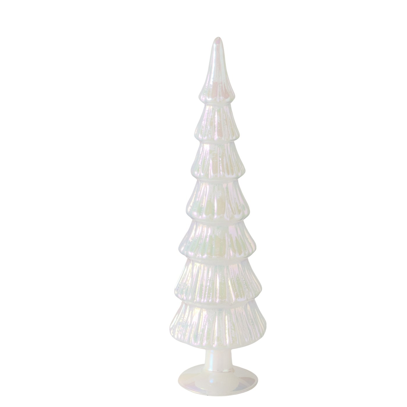 Boltze Dekoaufsteller Snowel in Farbe Glas lackiert weiß, Lampe, Rauchrohr