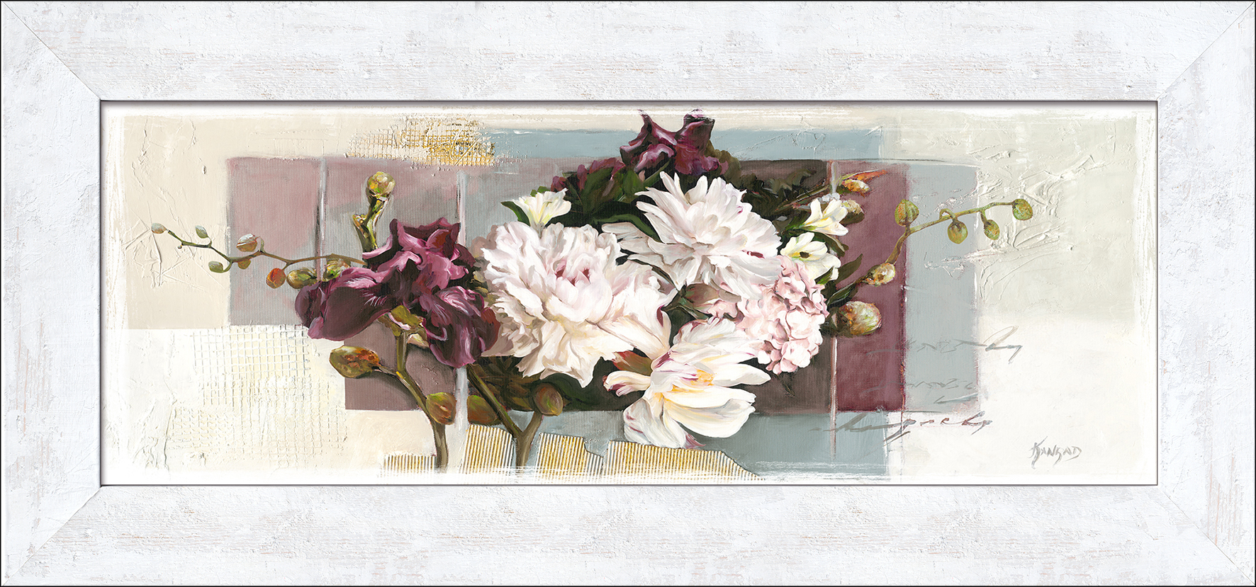 ProArt New Classic Wood 94x44cm Ornaments with peonies III