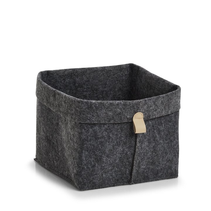 Zeller Aufbewahrungskorb 24x24x20-25 14391 in Farbe Anthrazit Zeller Aufbewahrungskorb ca. 24x24 cm in anthrazit