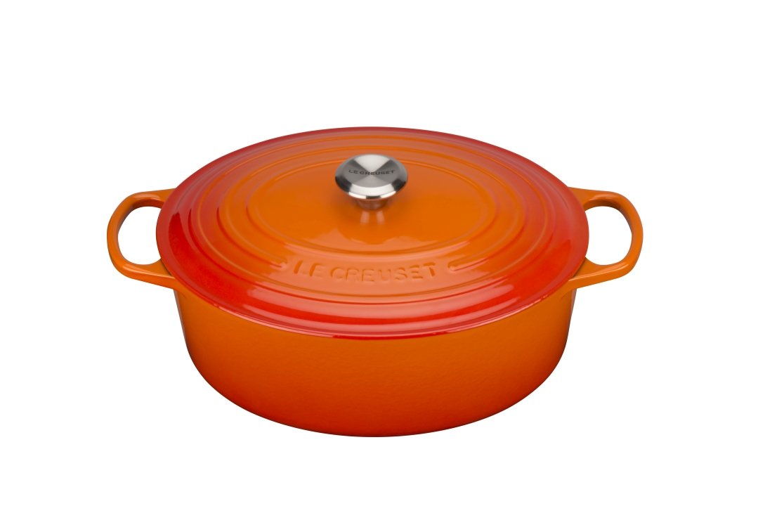 Le Creuset Bräter Sig 33cm in Farbe Ofenrot Le Creuset Bräter Ø ca. 33cm Ofenrot Oval