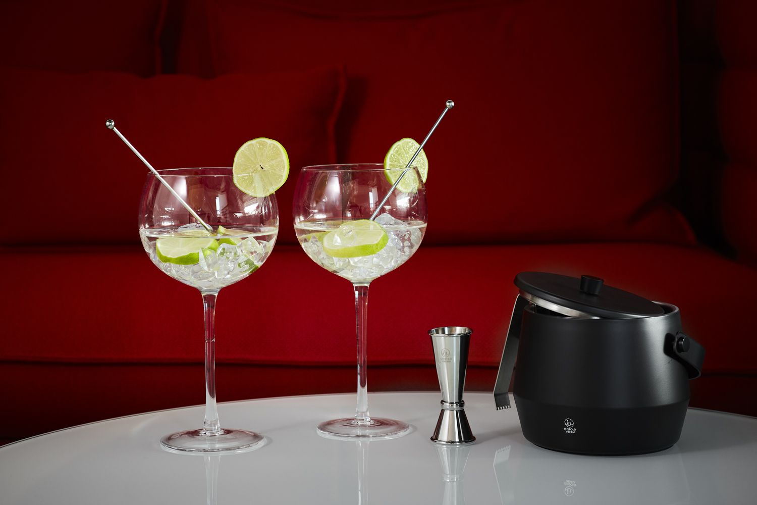 Leopold Vienna Eiswürfelbehälter Bar Kollektion in Farbe schwarz 