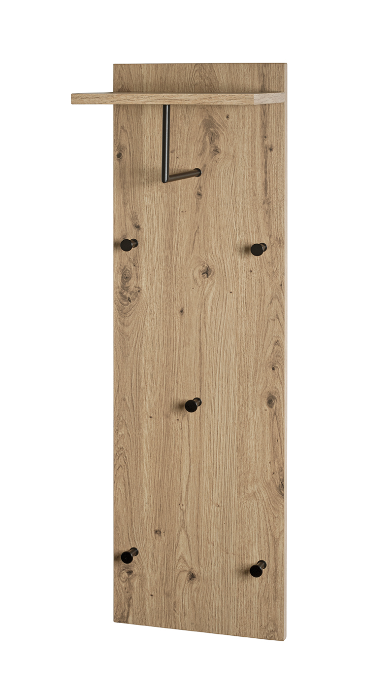 Wandgarderobe in Mehrfarbig, Holzfinish, Kleiderhaken, Wandhaken, Garderobenhaken, Holztür-/Wandpaneel