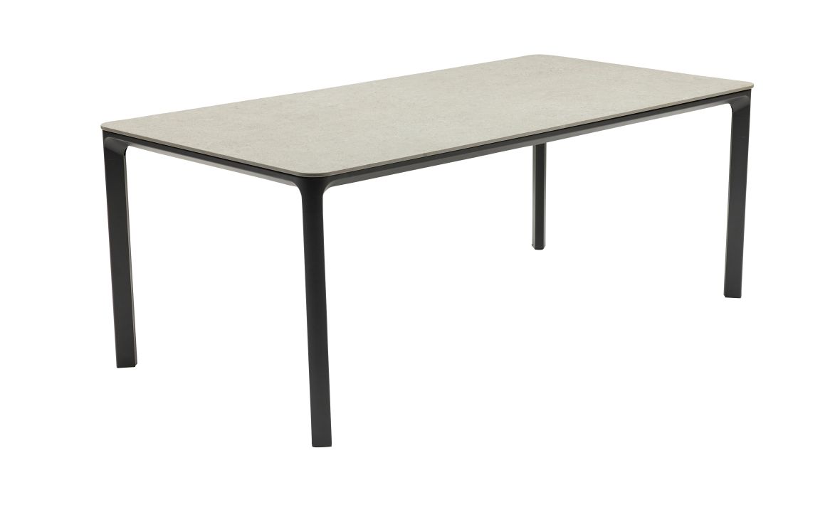 L.C. Wholesaler Tisch STILO ca. 160x90cm in Farbe sintered Stone steingrau/anthrazit, Moebel, Tabelle, Kaffeetisch, Esstisch, Schreibtisch