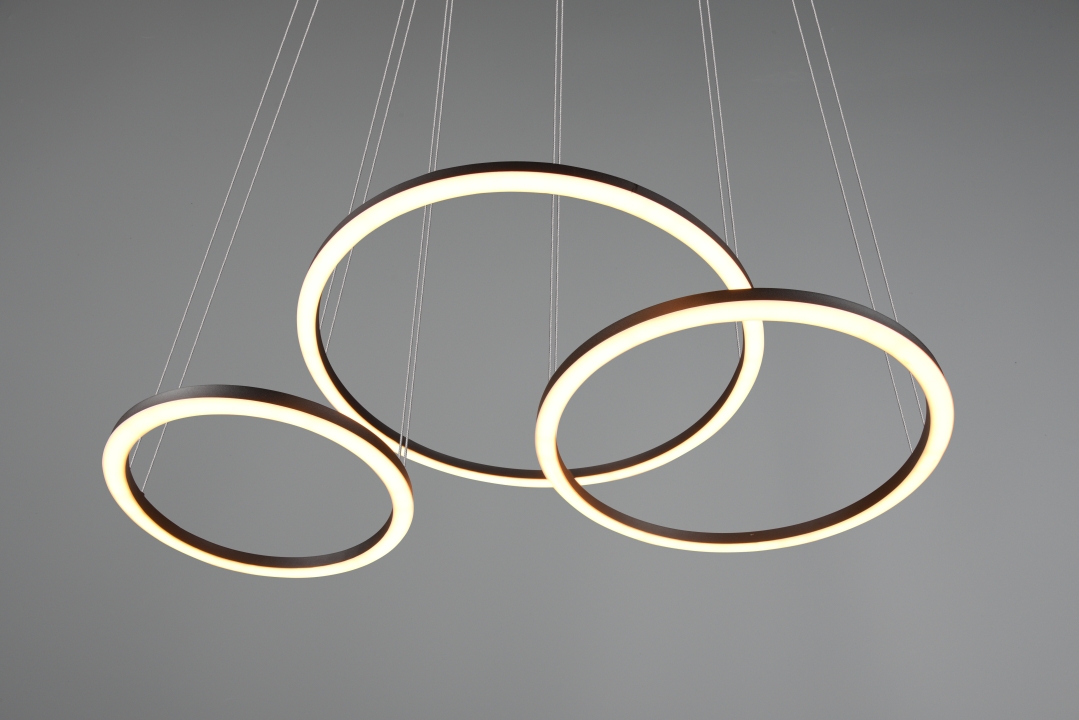 Trio LED-Pendelleuchte Morrison in schwarz matt 