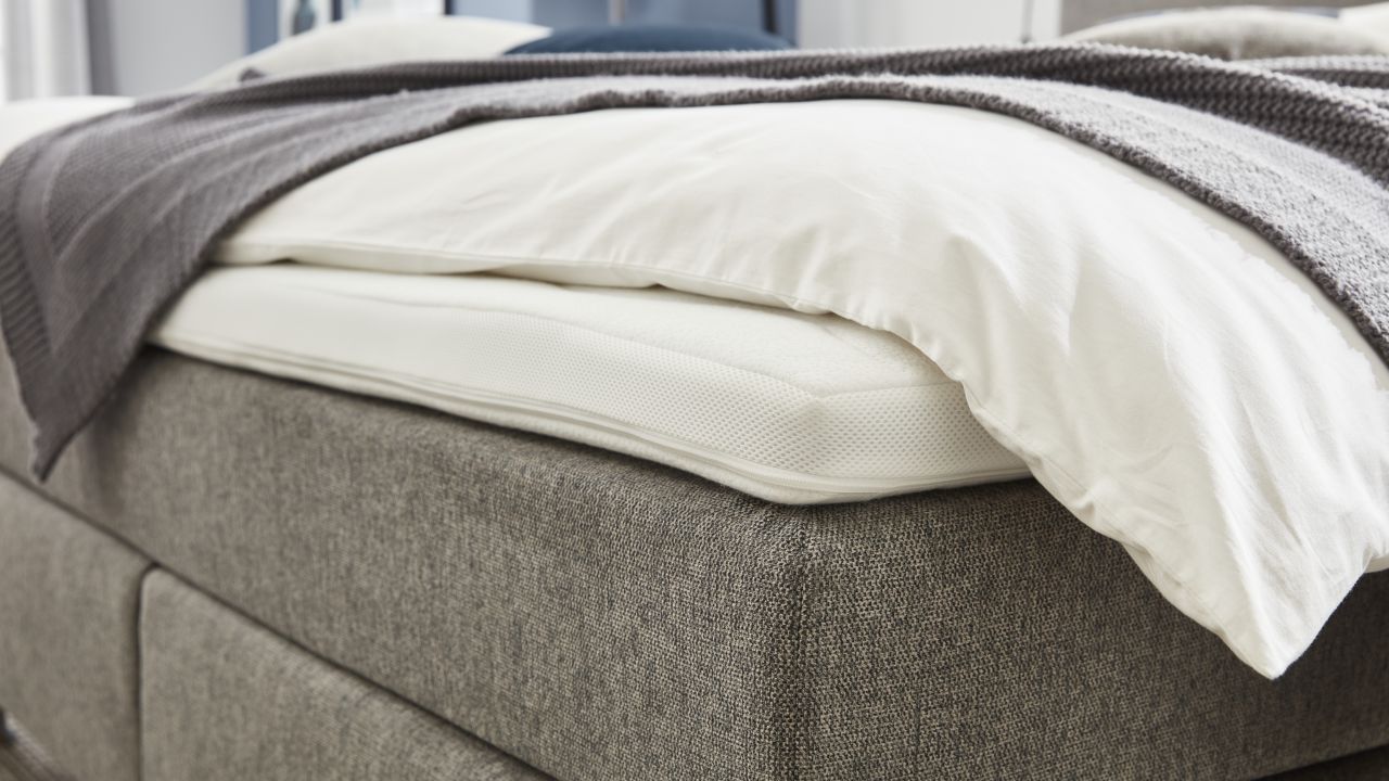 Comfortmaster Boxspringbett 3-Sterne ca. 180 x 200 cm in Stoff grau
