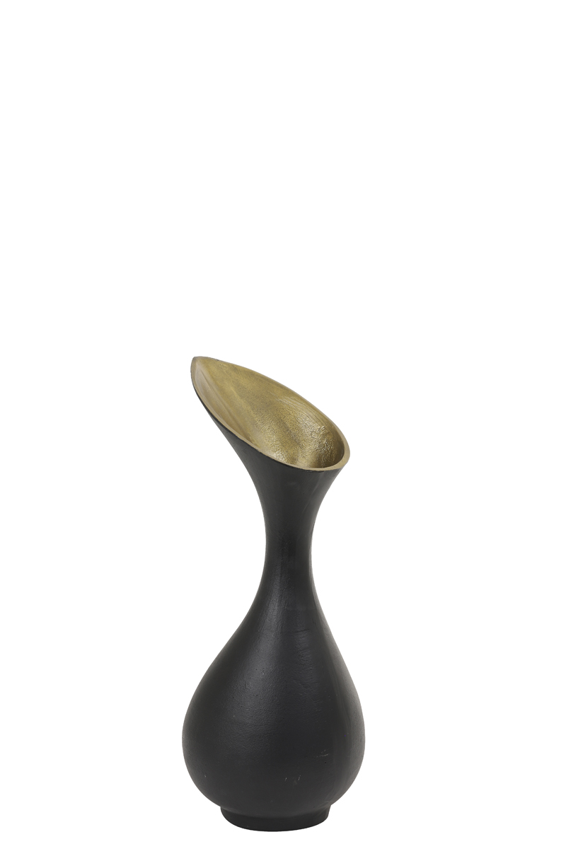 Light & Living Vase TILIPI 20x19x46cm in matt schwarz+bronze