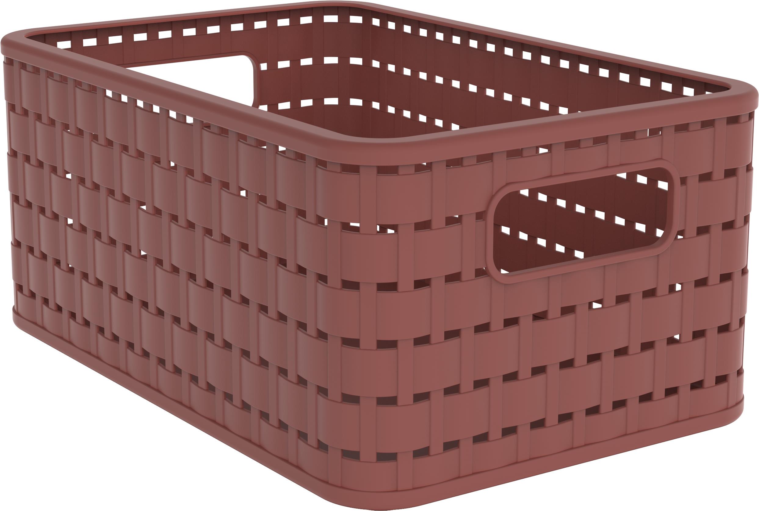 Rotho Korb COUNTRY A5 6 Liter in Farbe Iron Rot