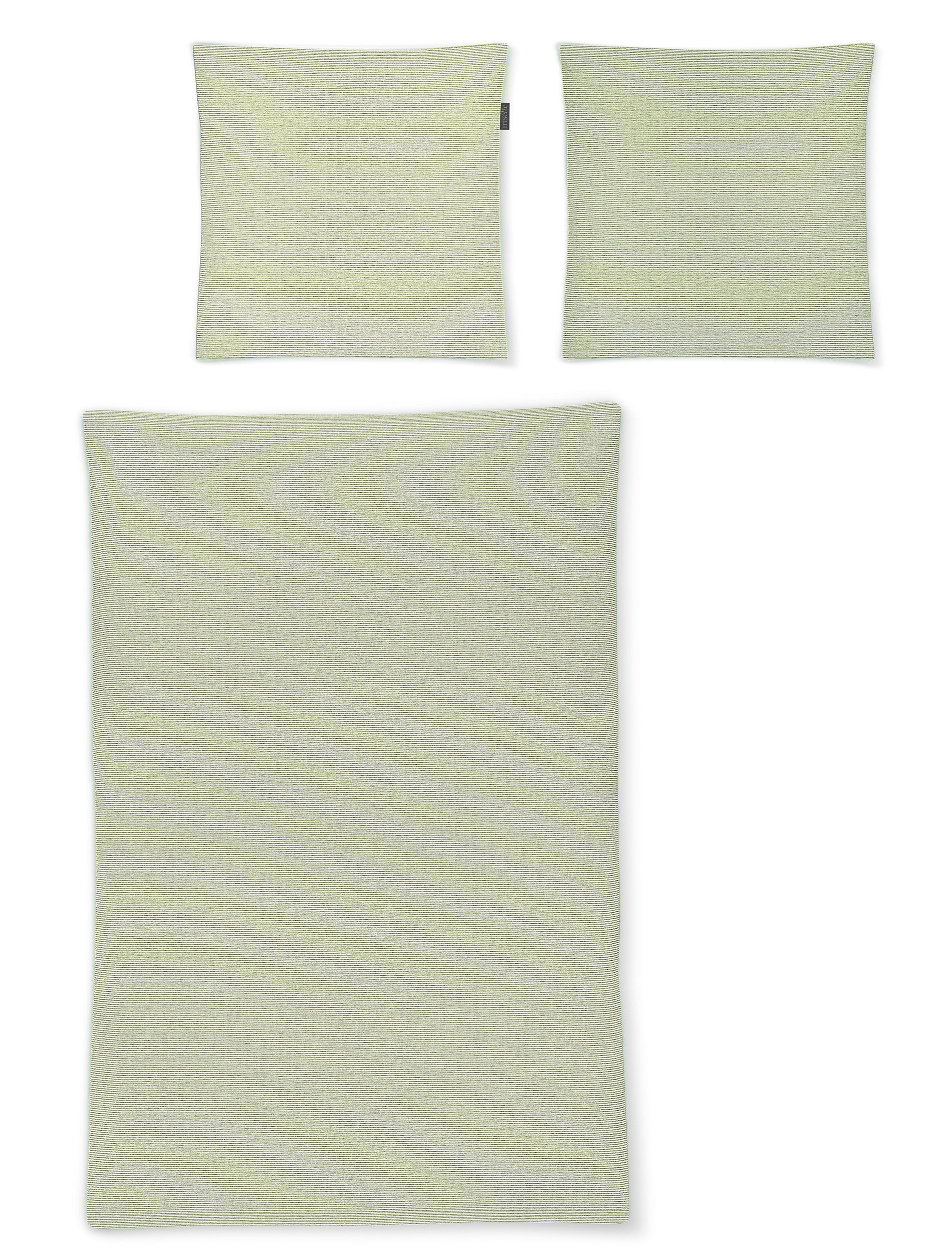 Irisette Seersucker Bettwäsche EASY ca. 155x220cm in Farbe grün
