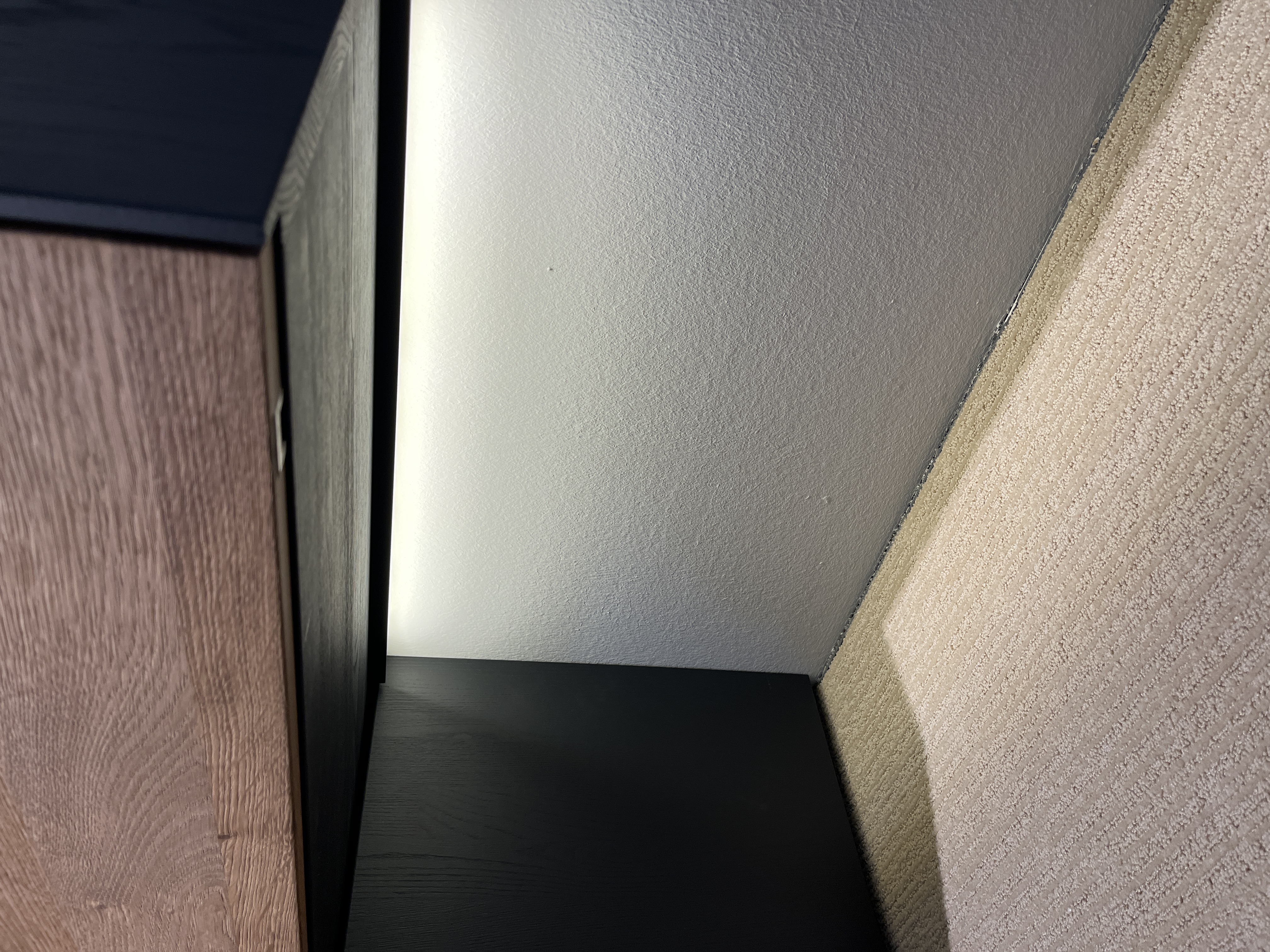 SCHÖNER WOHNEN-Kollektion Wohnkombination ca. B300 H205 T49 cm in Kerneiche Umato gebürstet, Metallisch, Ecke, Schrank, Schreibtisch, Panel