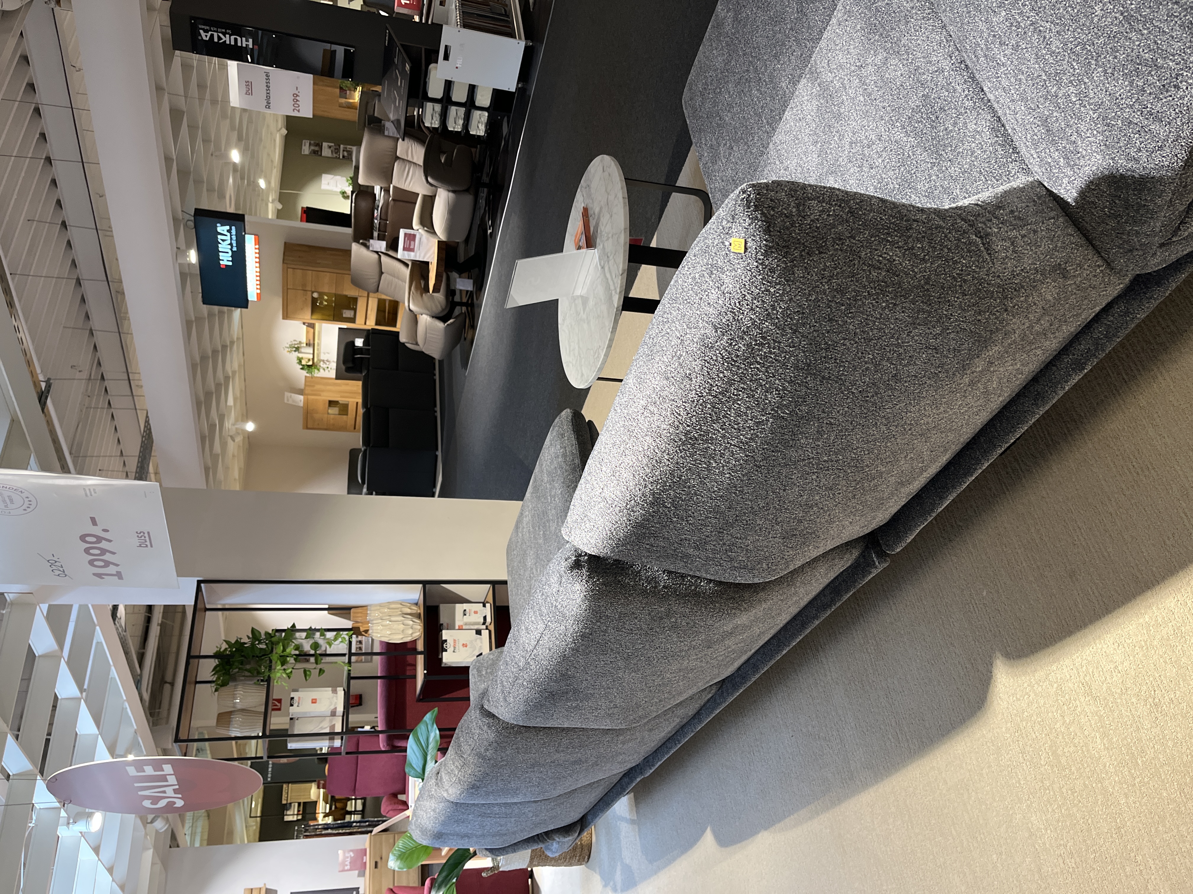 Koinor Wohnlandschaft ELEMENTS ca. 157x376x157cm in Fame 93, Sofa, Sofakissen, Grau, Stoffsofa, Wohnzimmer