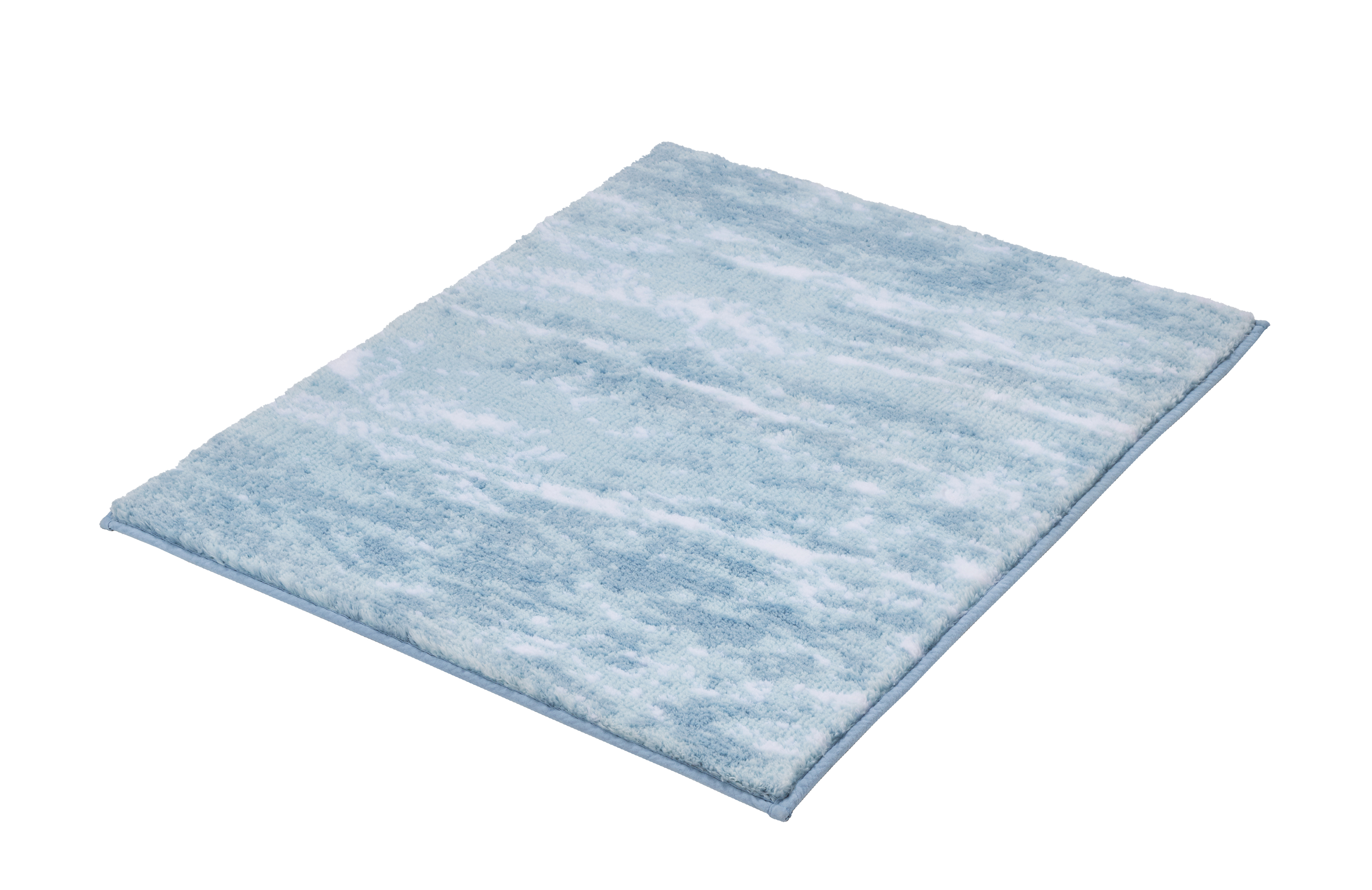 Kleine Wolke Badteppich NEVOA ca. 60x60cm in Farbe Hellblau