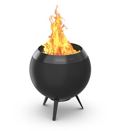 Feuerkorb niedrig Moon 55 in Durchm. 54 cm, H56cm, Feuerpfanne, Feuerstelle, Outdoor, Schüsselform, Schwarz