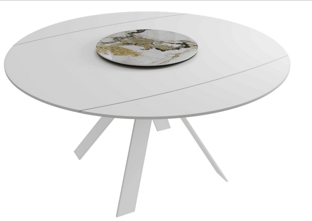 Akante 360Grad-Drehscheibe LAZY SUSAN in Keramik Marmoroptik Doro, Kaffeetisch, Mobiliar, Tabelle, Tischplatte, Esstisch