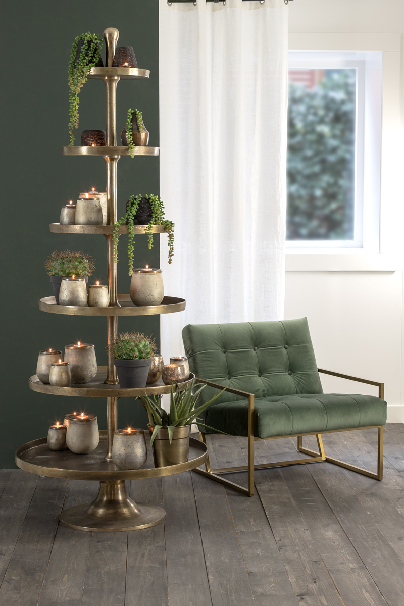 Light & Living Etagere 6 Schichten HOKKSUND in D: 80x200cm, antik bronze
