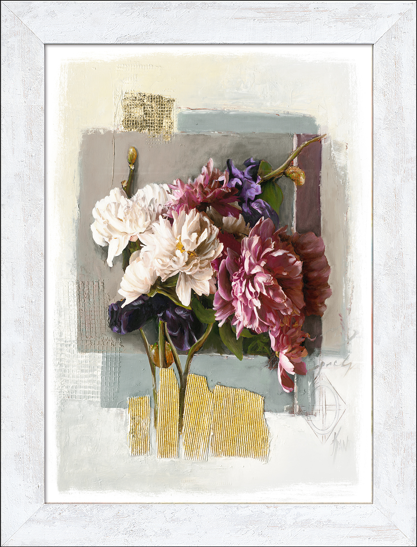 ProArt New Classic Wood 64x84cm Ornaments with peonies III