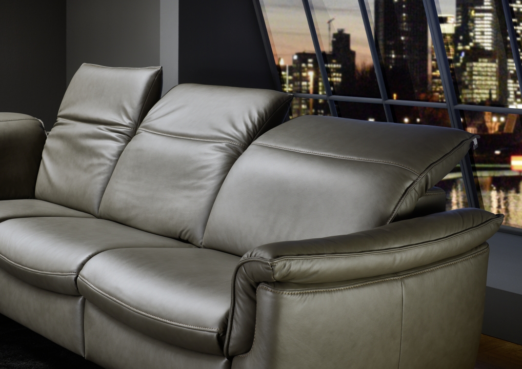 Hukla Rundecke HU-SF24079 ca. 288x254cm in Leder Vivre greystone