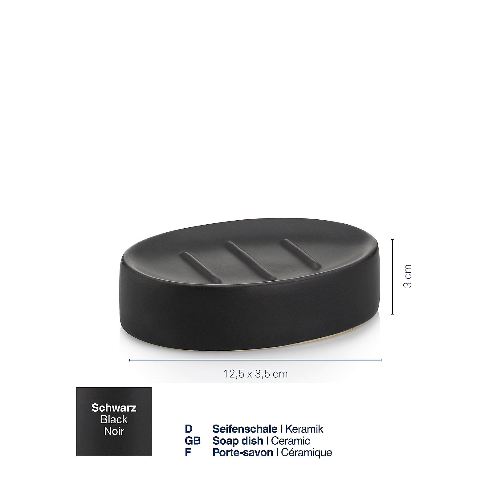 Kela Seifenschale Matsi schwarz MATSI in schwarz
