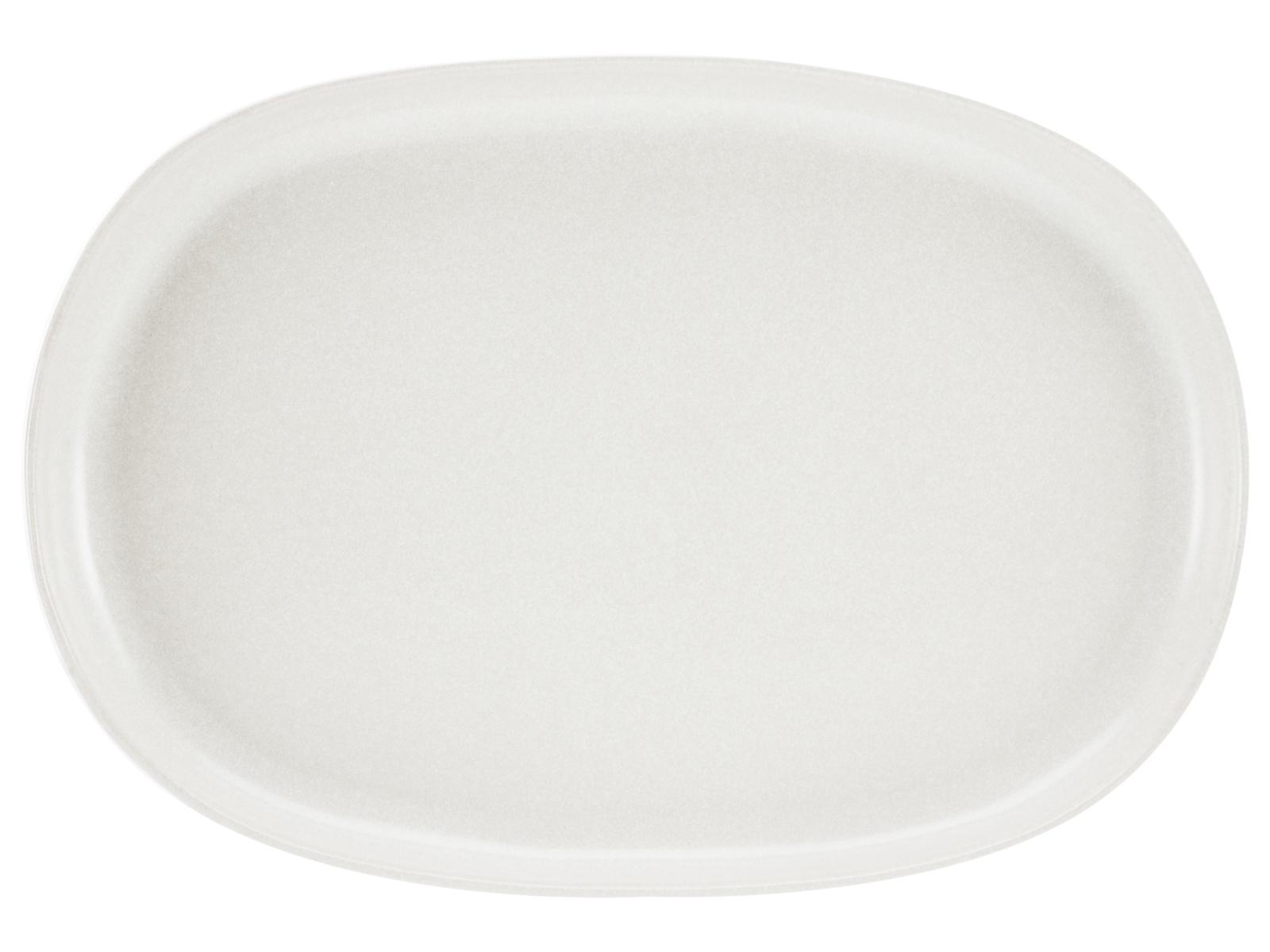 CreaTable Servierplatte Uno in Farbe Offwhite seidenmatt CreaTable Servierplatte Uno in Farbe Offwhite seidenmatt, Porzellan, Töpferei, Mahlzeit, Teller