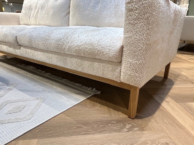 Roomio Polstergruppe No. 4105 Weiß Roomio Polstergruppe NO. 4105 in Stoff Shaun white , Sofá, Tapicería, Beige, Patas de madera, Alfombra