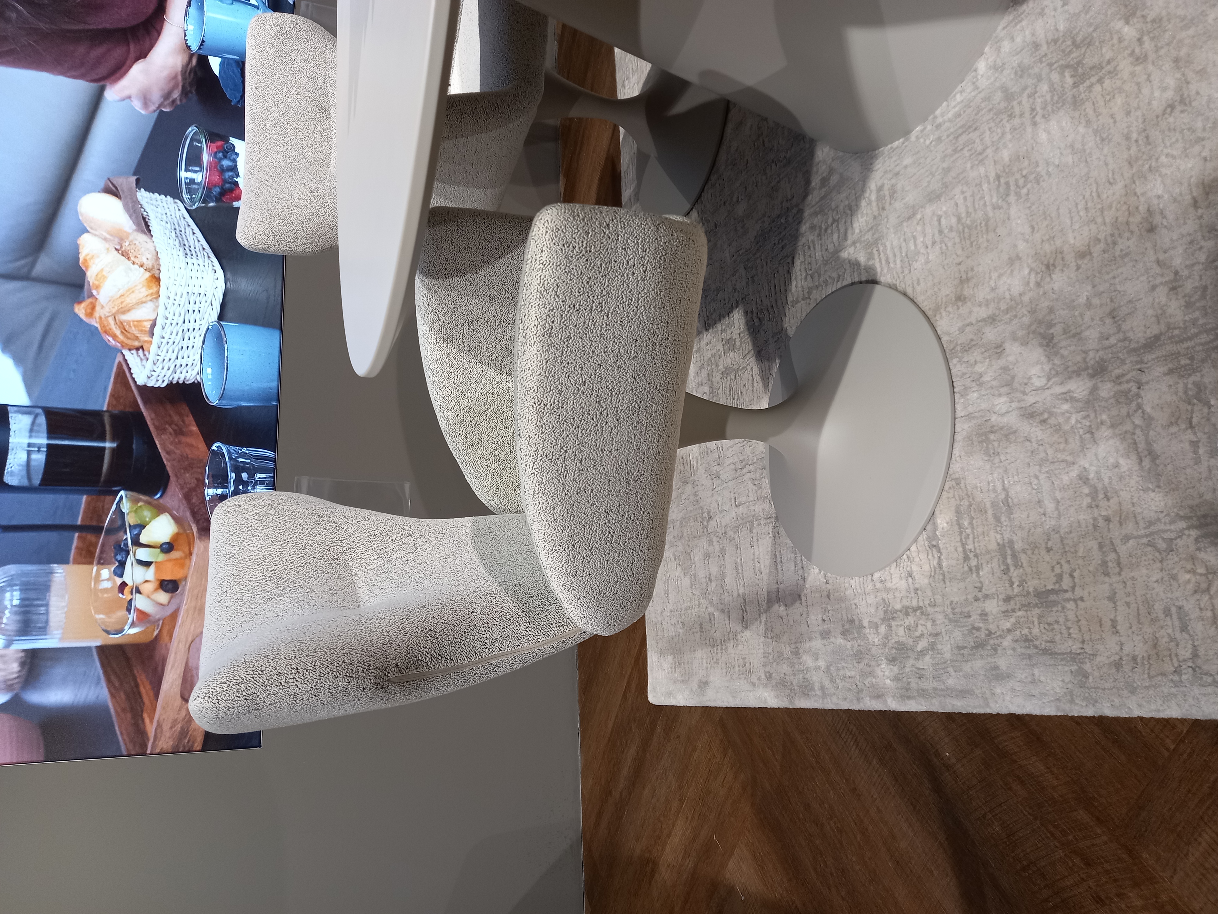 Musterring Armlehnstuhl 6er-Set in Boucle Elegant wish champagne, Tabelle, Fußboden, Bodenbeläge, Esstisch, Couch