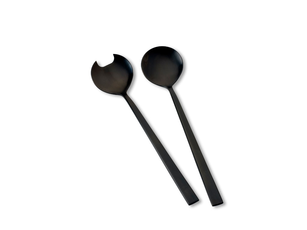 F&H Salatbesteck 2-teilig BITZ BITZ in Farbe Schwarz