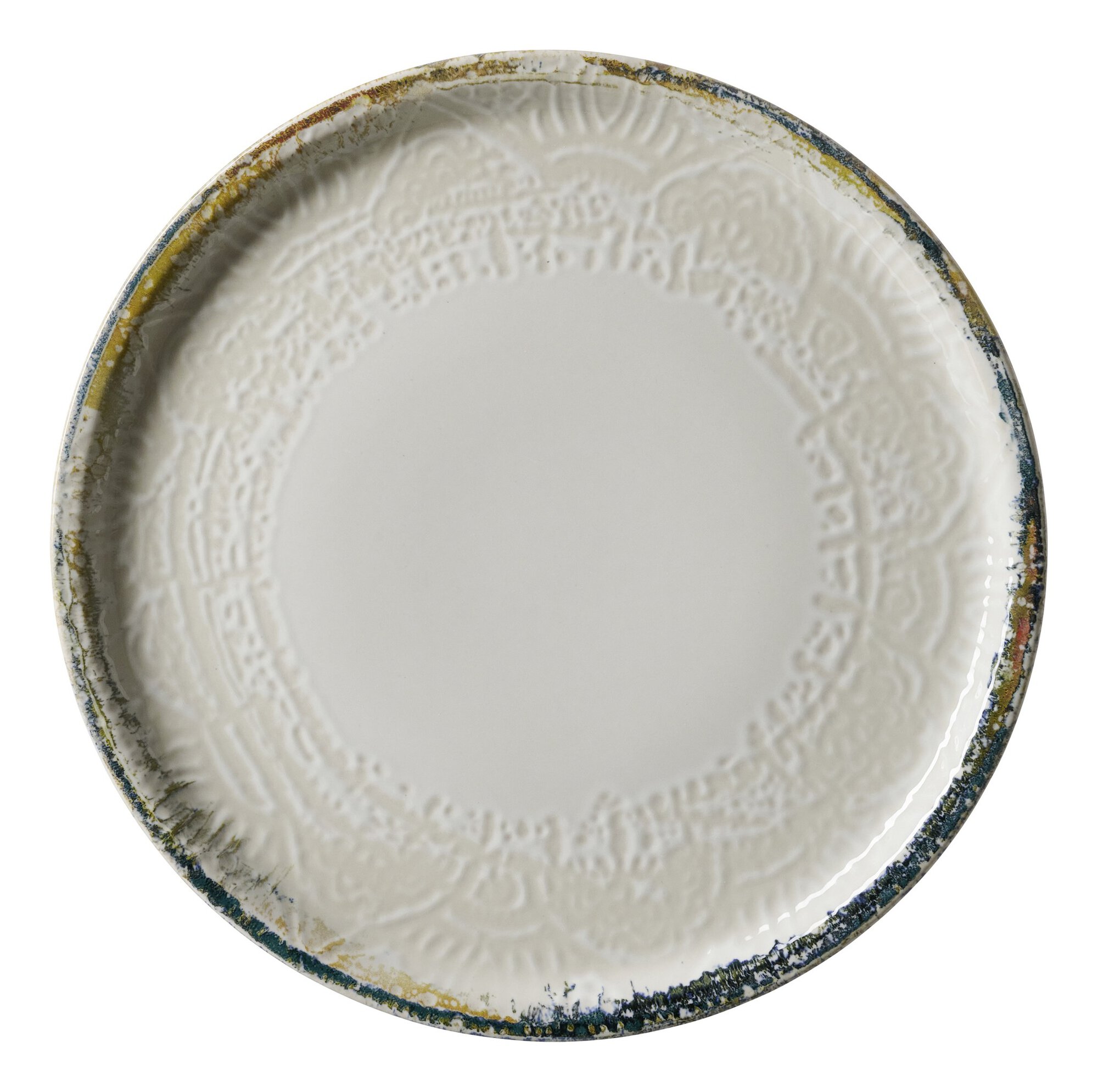 Ritzenhoff & Breker Pizzateller ALFONSO 30cm aus Steinzeug beigeöbunt Ritzenhoff & Breker Pizzateller ALFONSO 30cm aus Steinzeug beigeöbunt, Porzellan, Töpferei, Mahlzeit, Teller, Untertasse