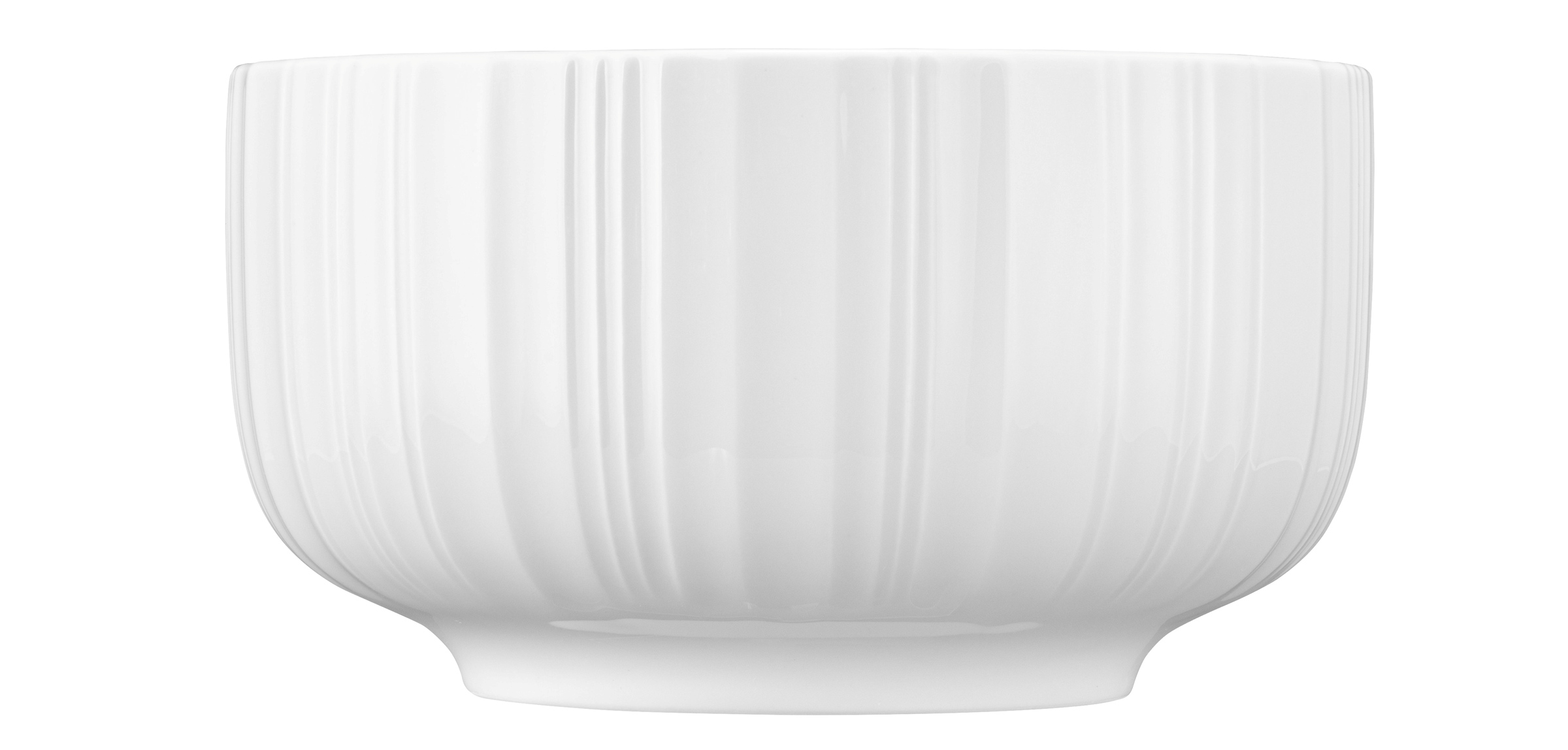 Seltmann Weiden Schüssel rund 16cm Sento Barcode 3 , Porzellan-Schüssel, weiße Schüssel, gerippte Muster, glasiertes Keramik, Dessertschüssel