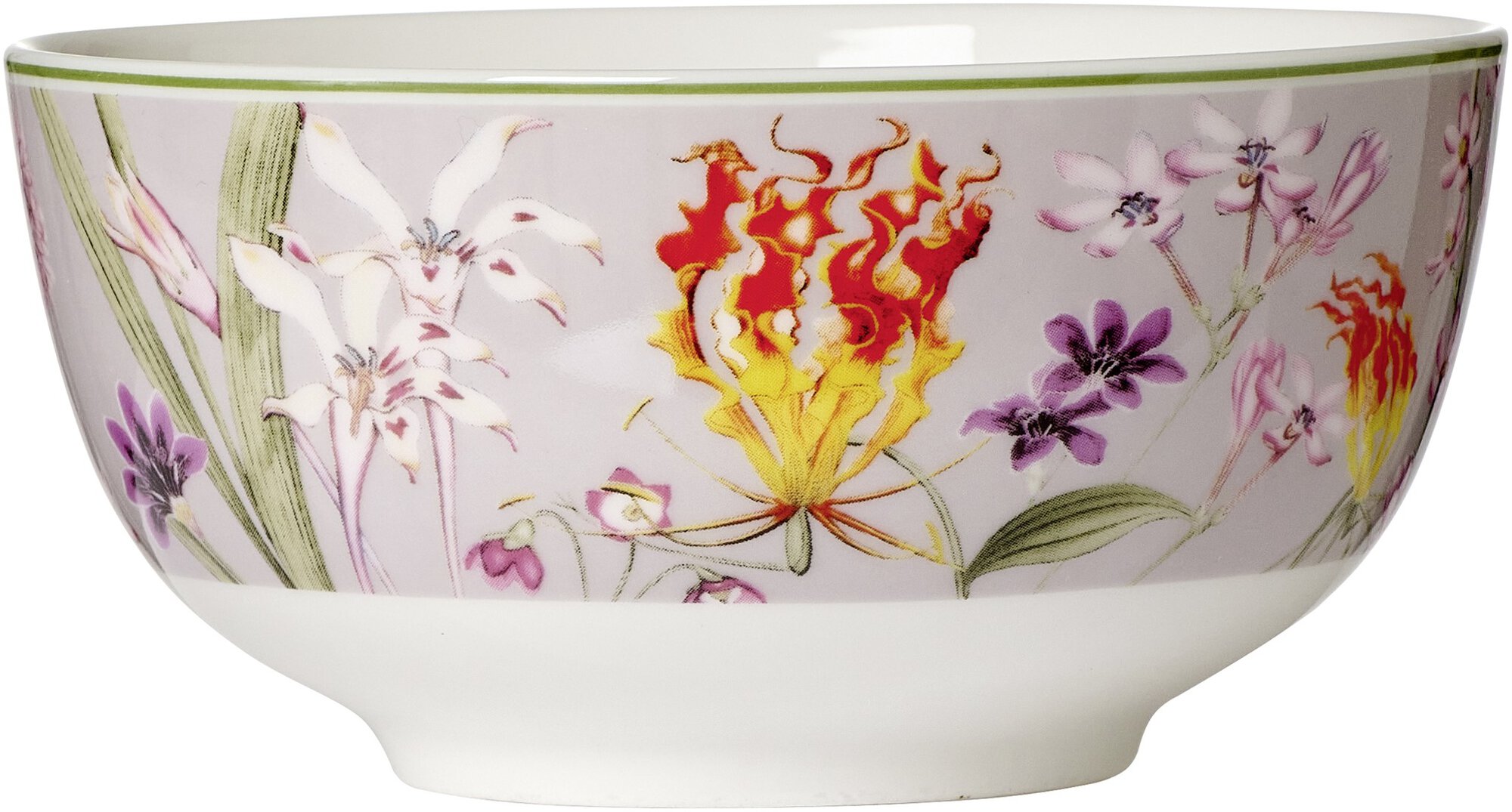 Ritzenhoff & Breker Müslischale 580ml FLORA aus Porzellan grau/bunt