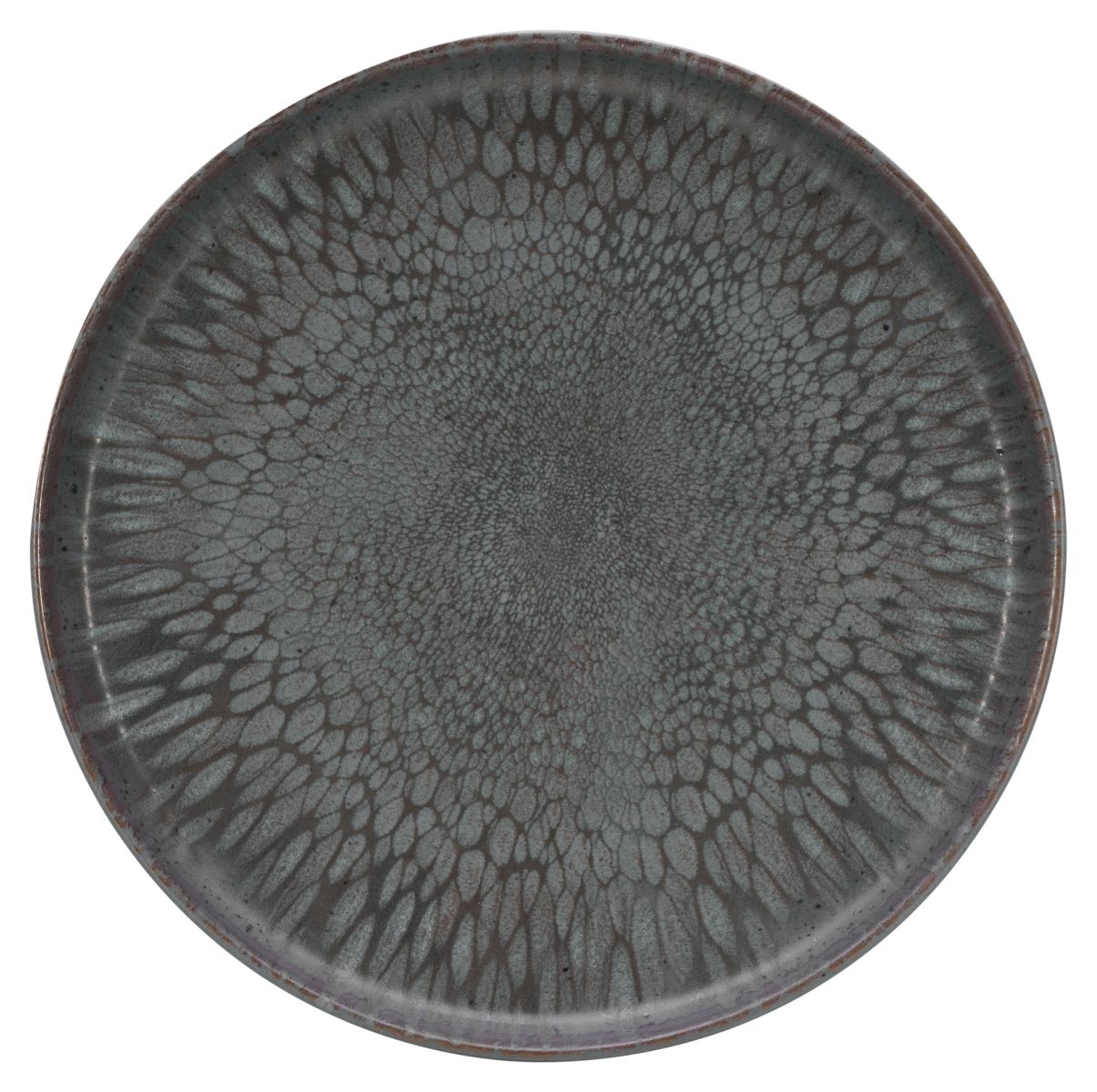 CreaTable Speiseteller Uno in Farbe Volcano Dark seidenmatt, Teller, Mahlzeit, Töpferei, Gericht