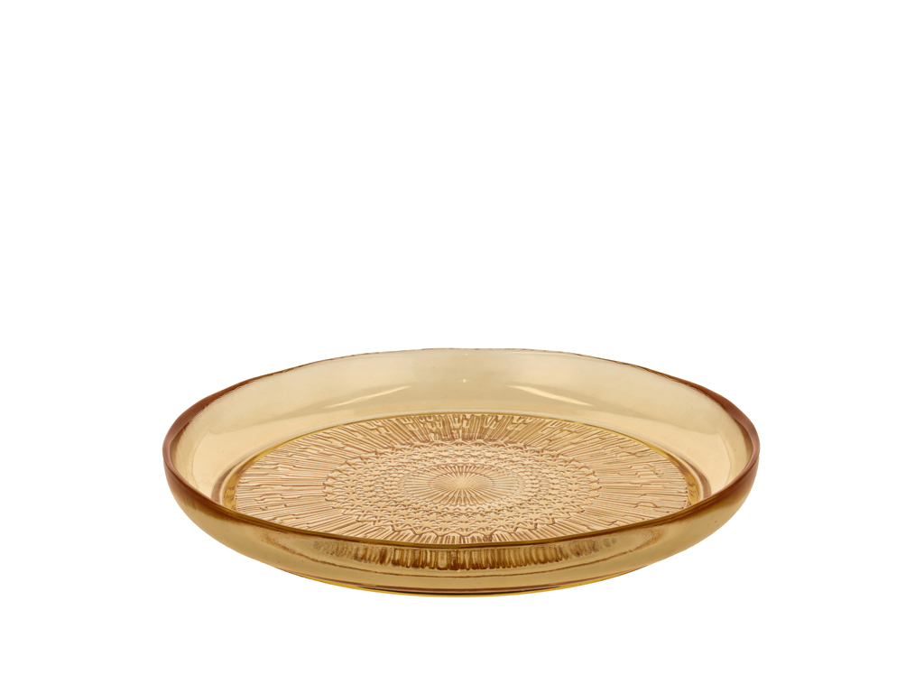 BITZ Glasteller 25 cm in Farbe amber
