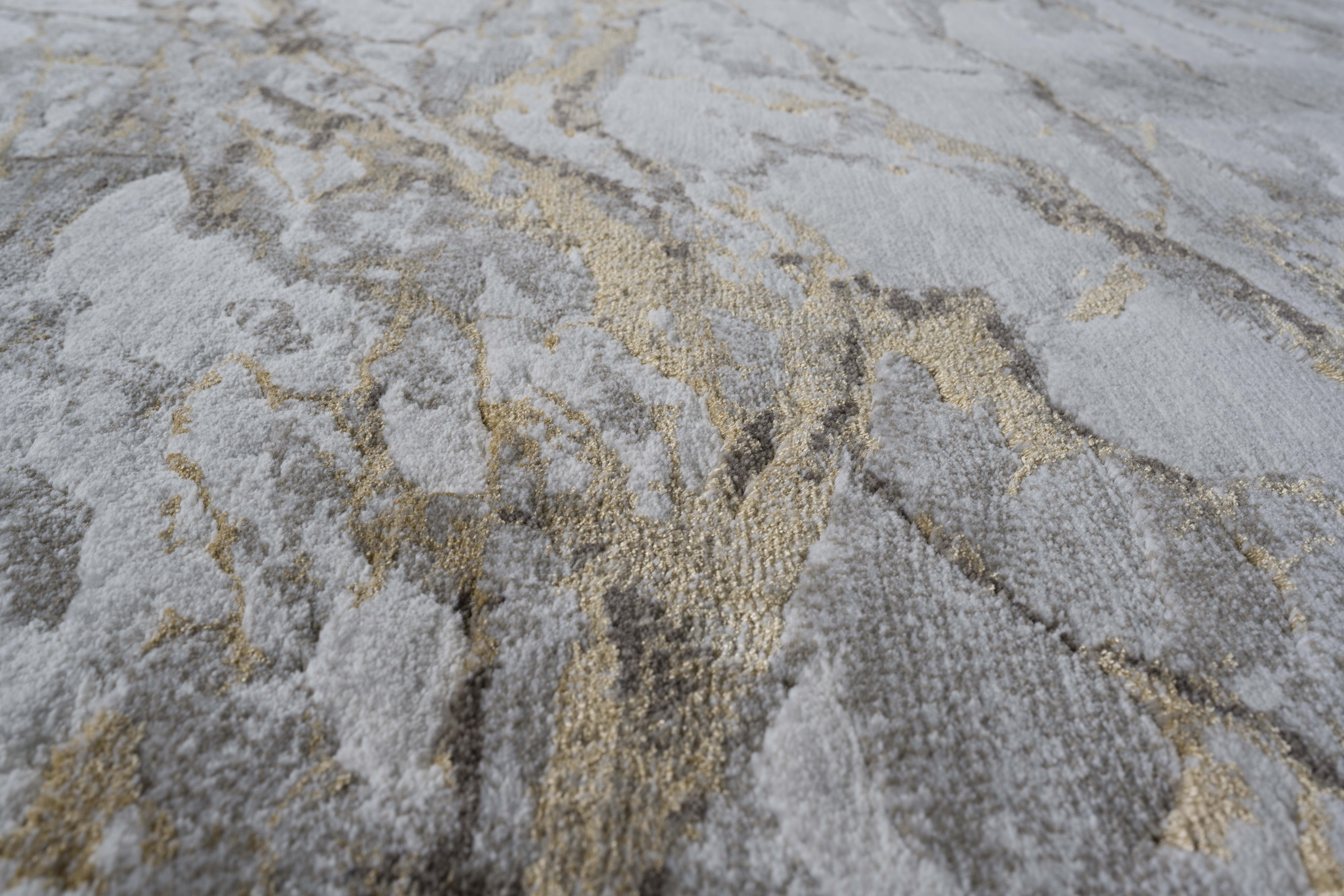 Ragolle Webteppich Platinum ca. 200x290cm in weiß-grau-gold