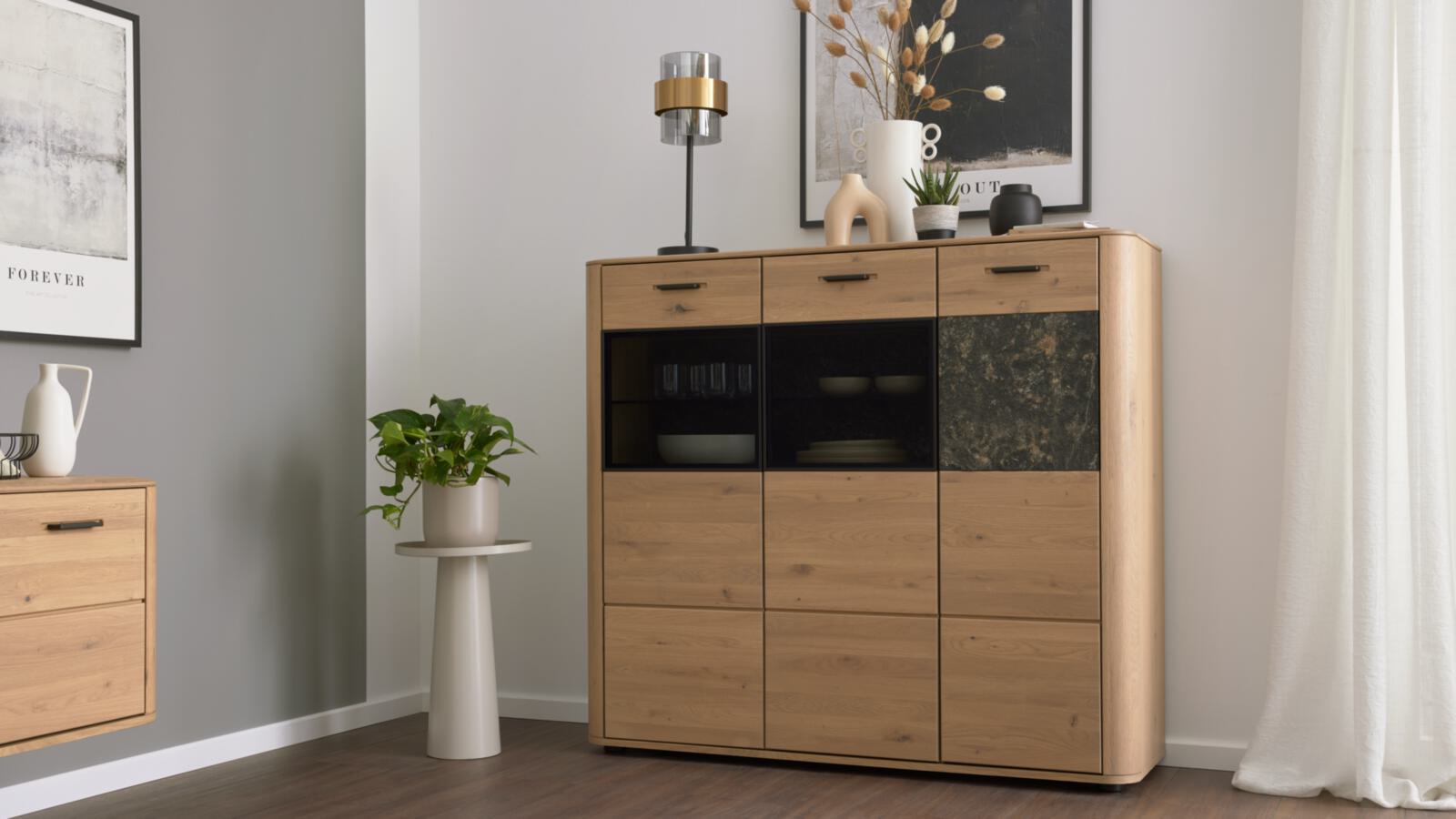 Interliving Highboard IL2029 in Wildeiche massiv Interliving Highboard IL2029 in Wildeiche massiv