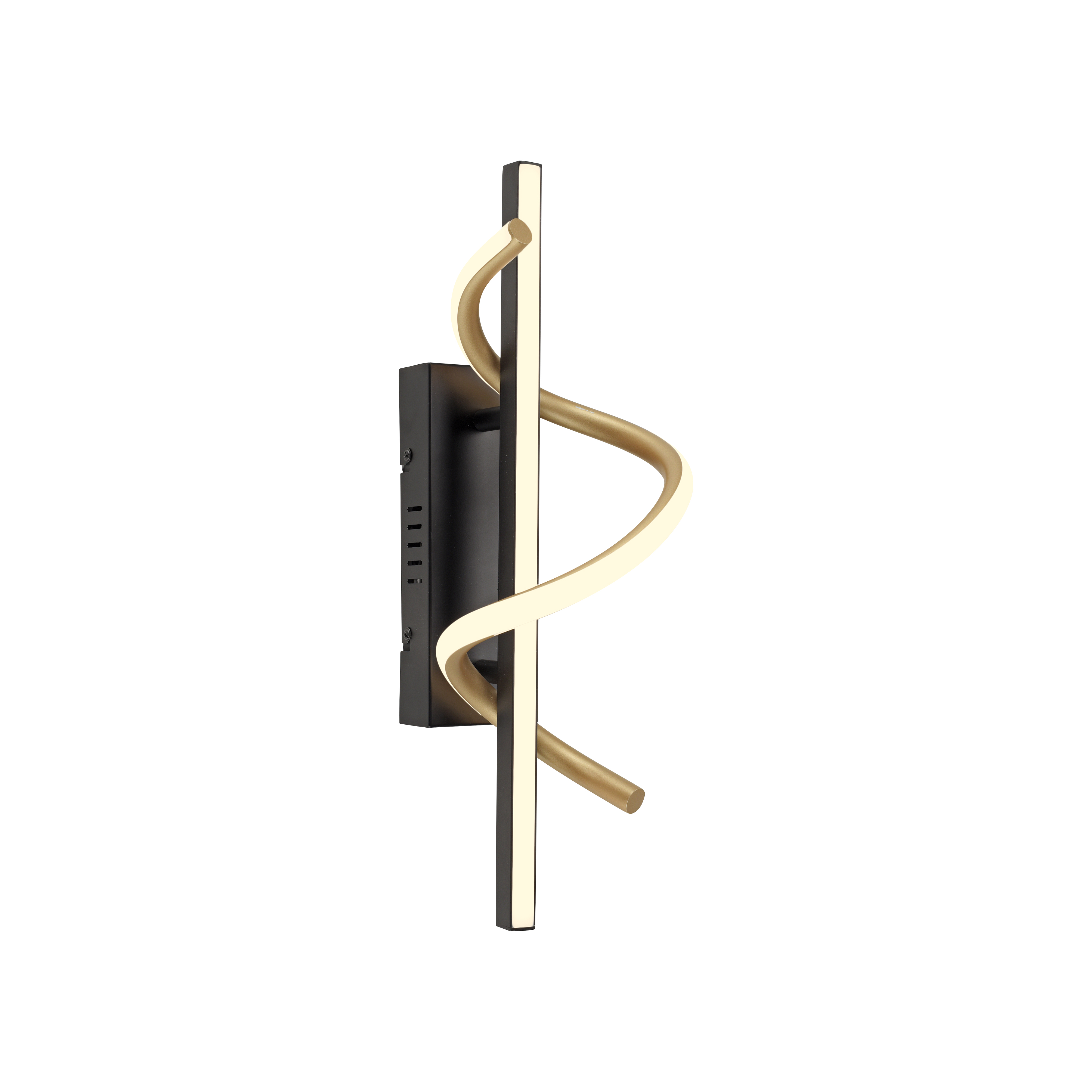 LED-Wand- und Deckenleuchte EMANDA 1-flammig in Farbe schwarz/messing, wandlampe, LED, gold, schwarz, modern