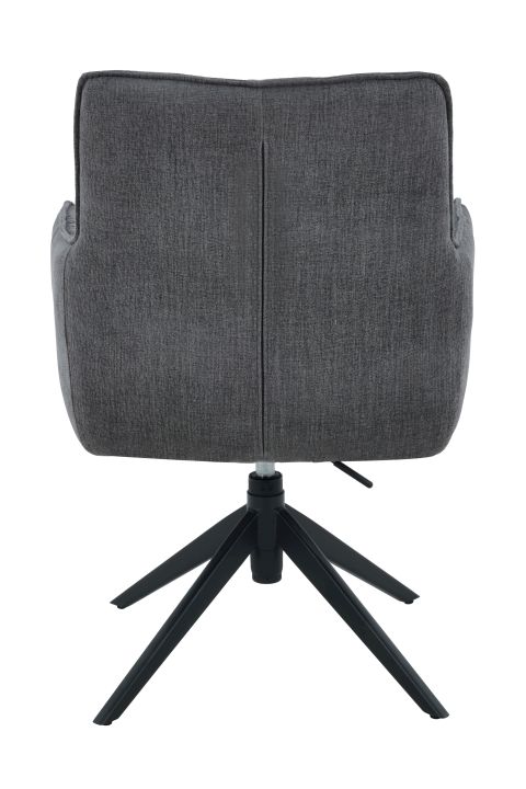 Hela Armlehnstuhl POMBA S ca. B61 H96 T65,5 cm in Stoff anthrazit 28, stuhl, büro stuhl, grau, stoff, schwenkbare sitzfläche