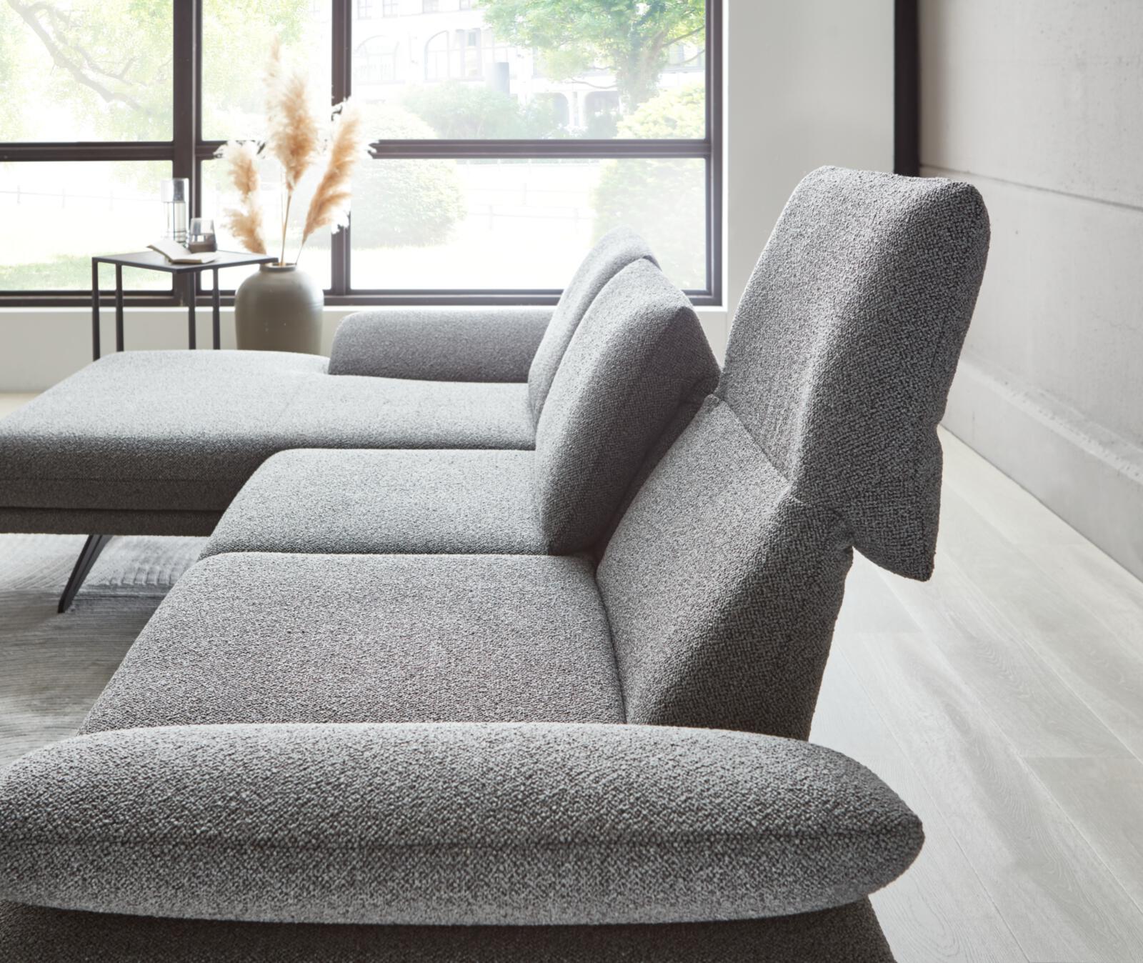 Koinor Eckkombination ELEMENTS ca. 300x152 cm in Stoff Cosmo grau-schwarz, sofa, sectional, Lounge, Grau, Stoff