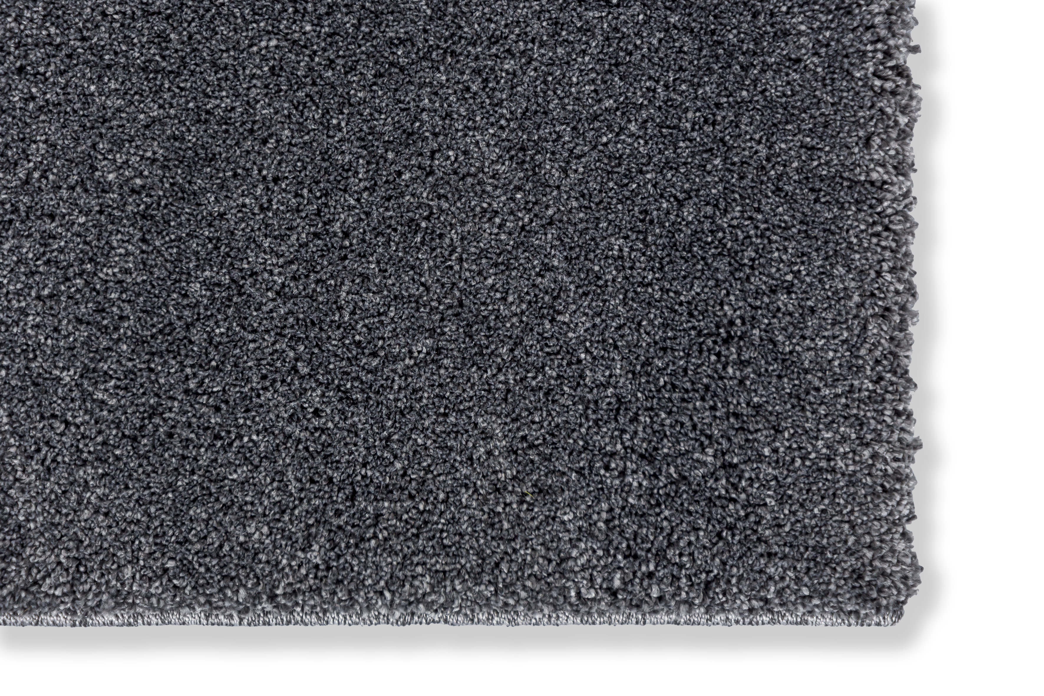 Webteppich Pure ca. 133x190cm in Farbe anthrazit, Teppich, Rauleder-Optik, grau, Kuschelig, Teppichkante