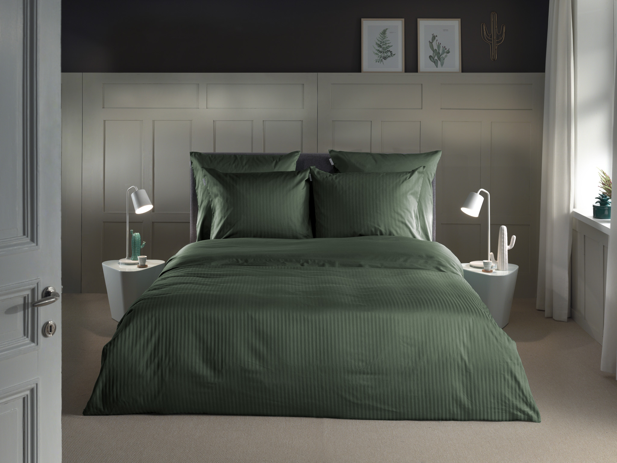 Heckettlane Bettwäsche ca. 155x220cm in Farbe Calla-Green