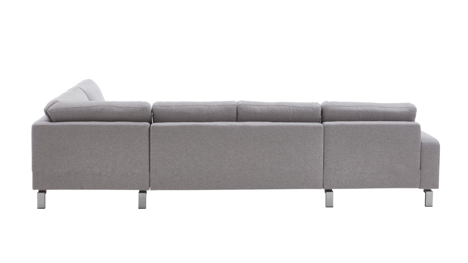 Polstergruppe COAST ca. 336x220cm in Stoff Mono light grey