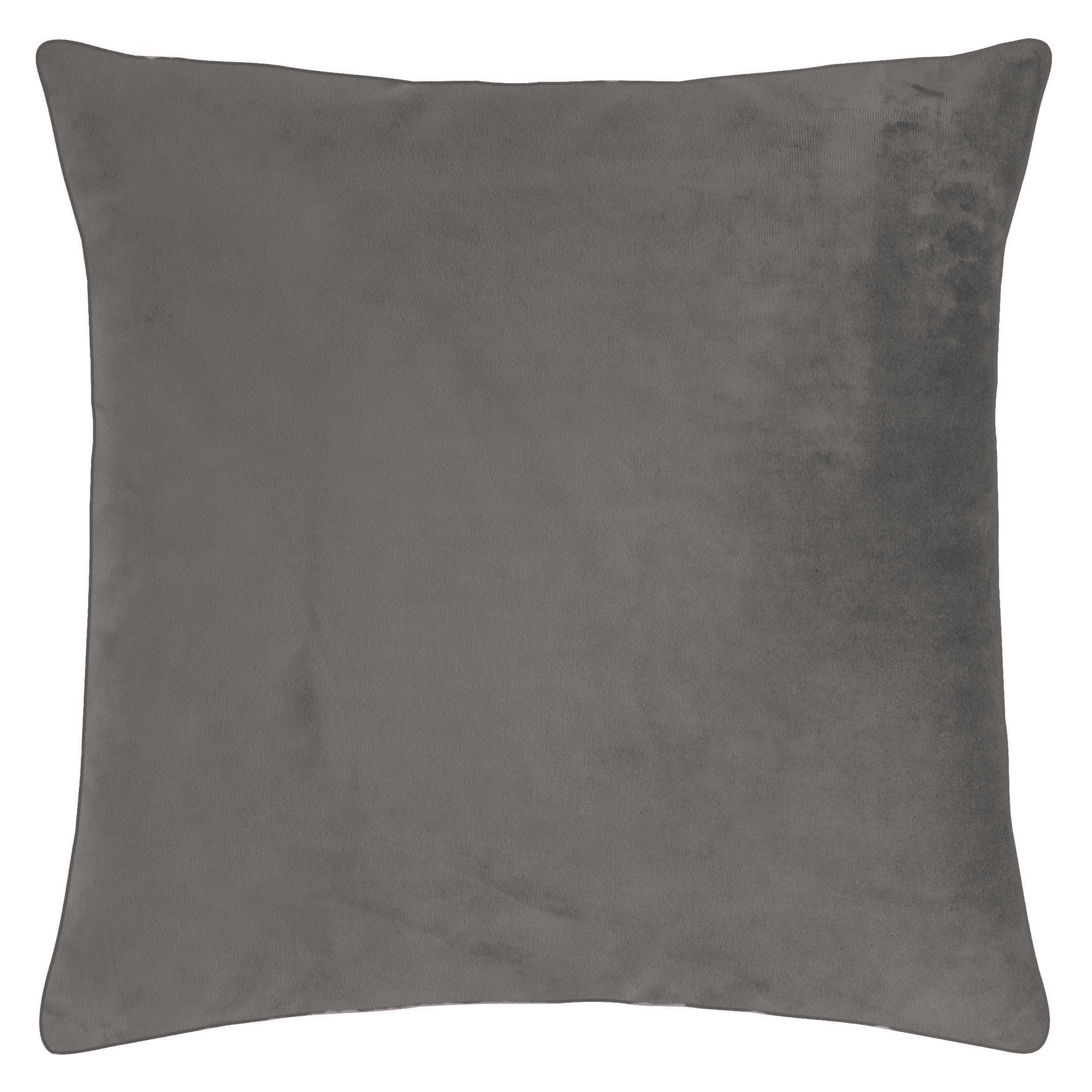 Pad Kissenhülle SMOOTH ca. 40x40cm in Farbe stone, Kissen, Samt, Grau, Quadratisches Kissen, Polsterbezug
