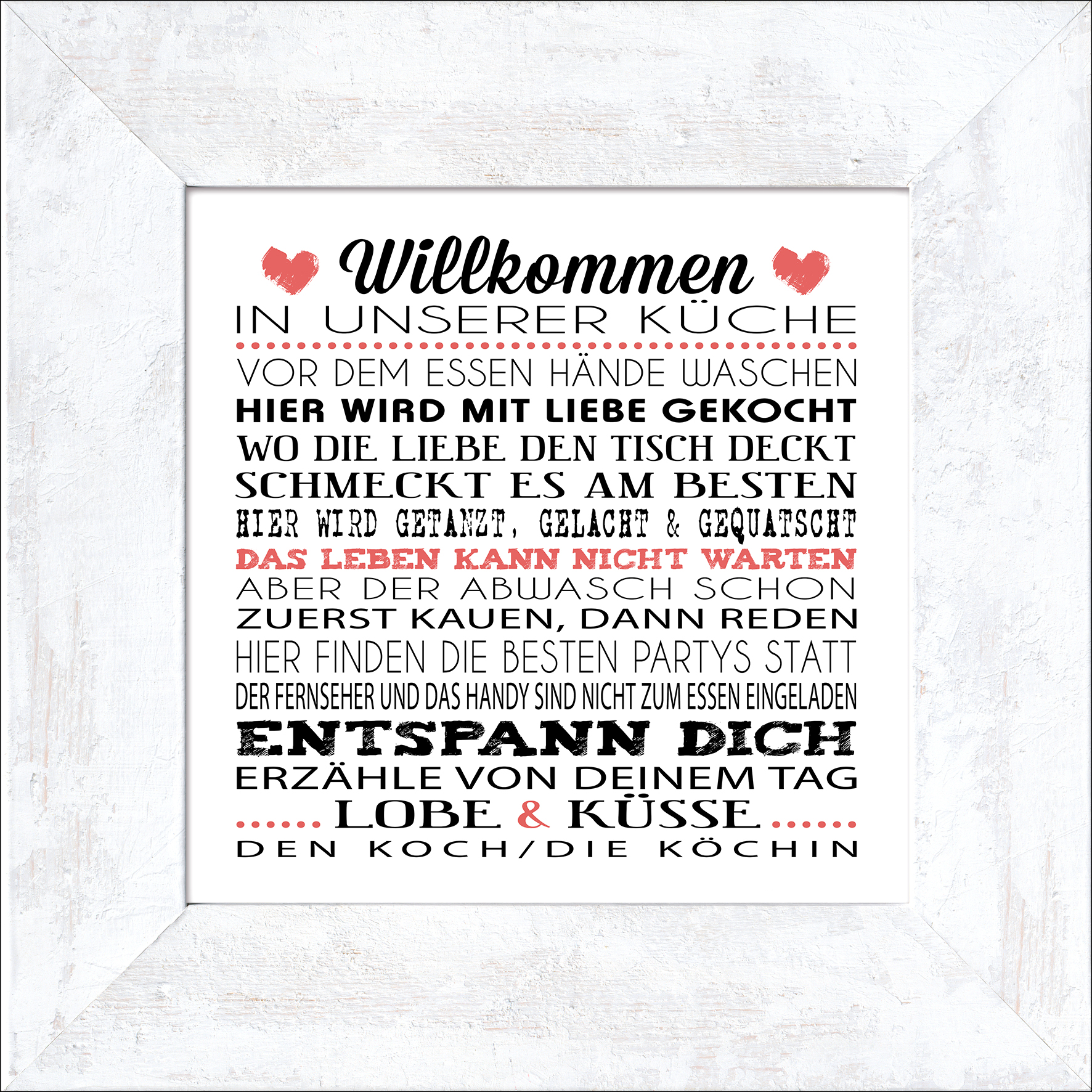 PRO ART New Classic Wood 44x44cm Willkommen In Unserer Küche