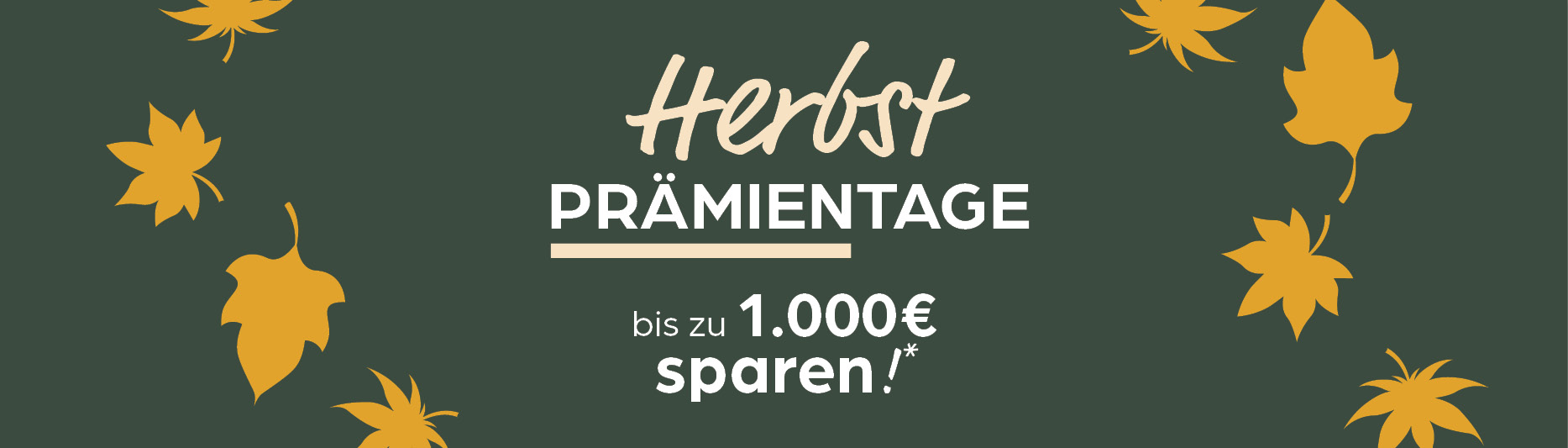Herbst, Prämiendage, Sparen, €, Anzeige