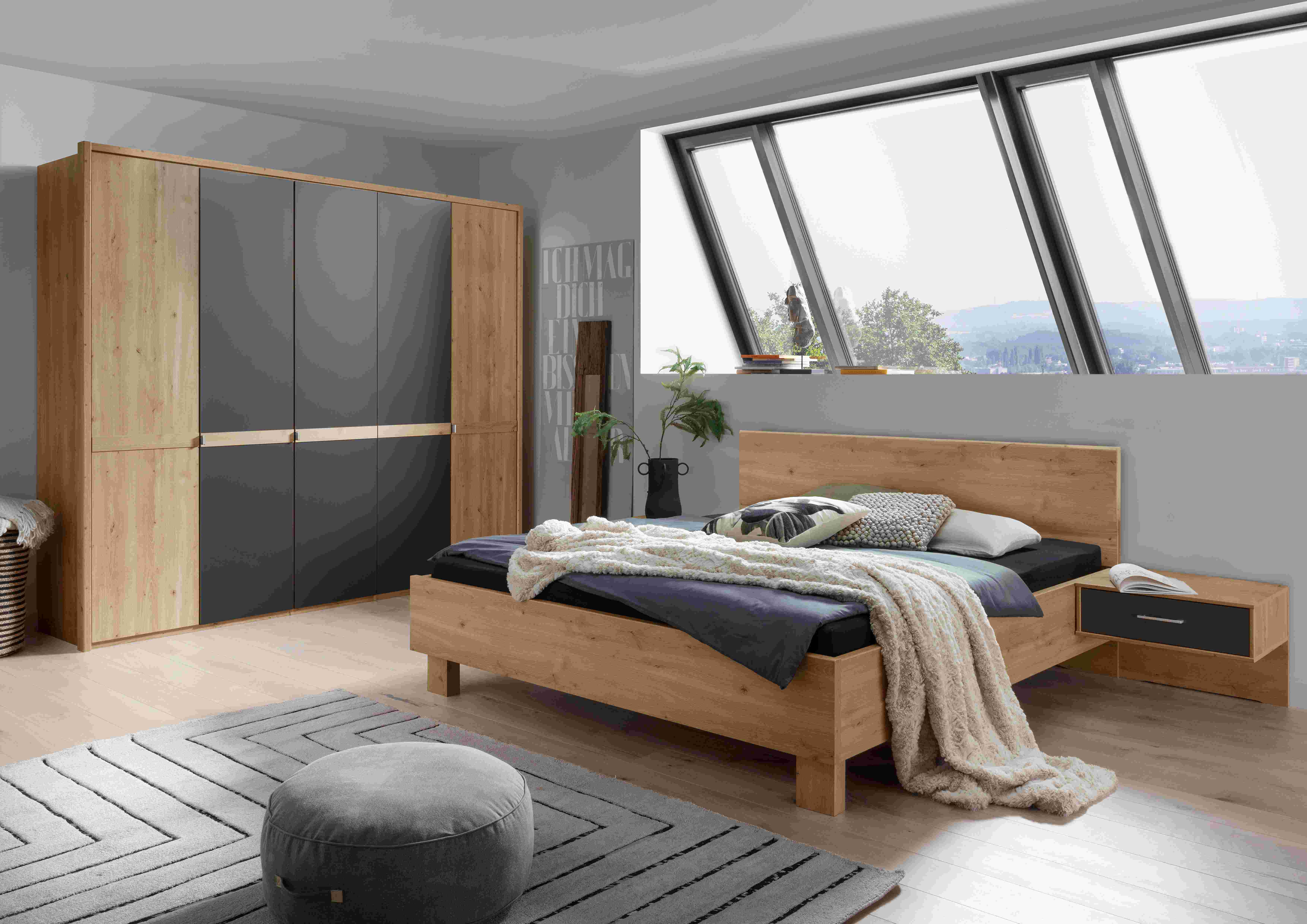Wiemann Schlafzimmer PASADENA in **Bianco Eiche Nachbildung 657
