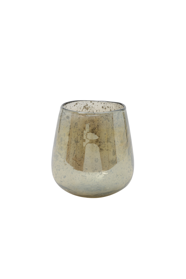 Vase WADI in Glas steinschlag bernstein