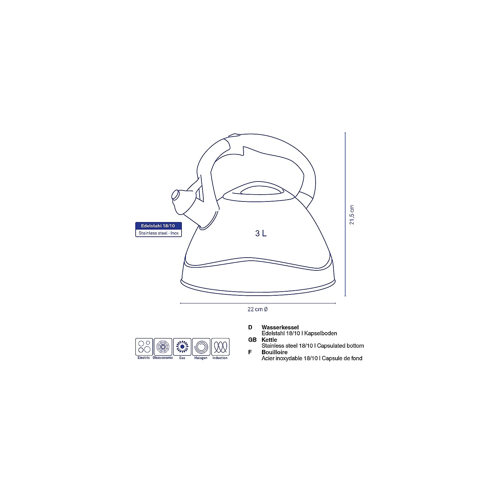 Kela Wasserkessel Varus schwarz VARUS in Schwarz Kela Wasserkessel Varus schwarz VARUS in Schwarz, Gerät, Elektrisches Gerät, Bügeleisen