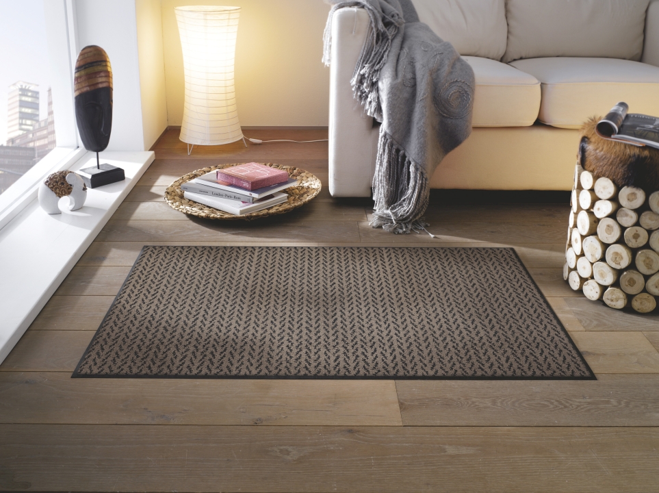 Kleen-Tex Schmutzfangmatte wash+dry eco REVIVE ca. 75x120cm im Design Duo Mocha