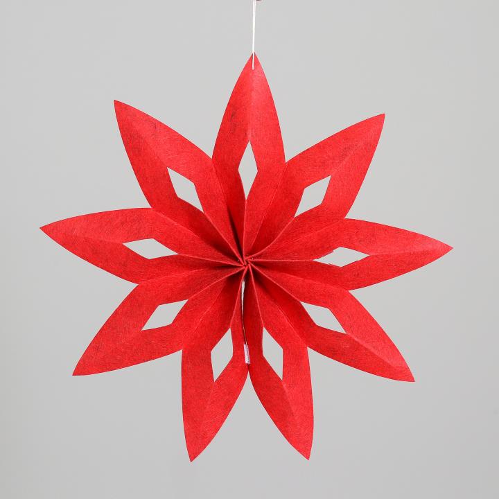 DPI Stern 3364-02 ca.40cm in red, Blatt, Pflanze, Papier, Kunst
