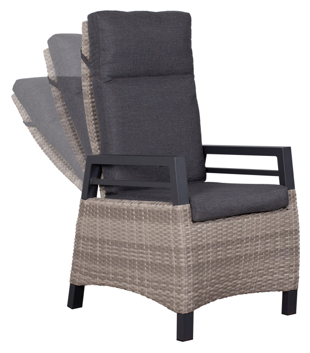 deVries Dining Relaxsessel MONTANA in PE-Rattan Spotty grey 