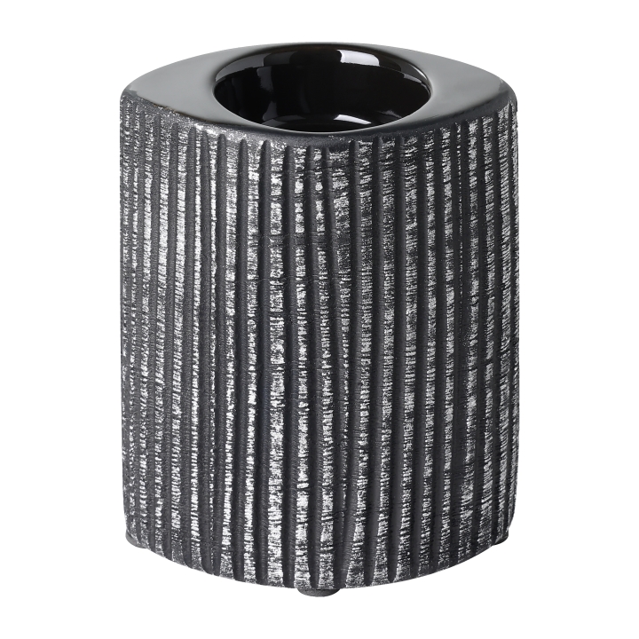 Eglo Living Teelichthalter SHIGUHE ca. B5,6 H12 T9,4 cm in Fb. schwarz, silber, Reifen