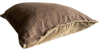Fynch-Hatton Kissen KALAMA in Farbe walnut, Kissen, Kissenbezug, Kuschelkissen, Bettkissen, Felloptik