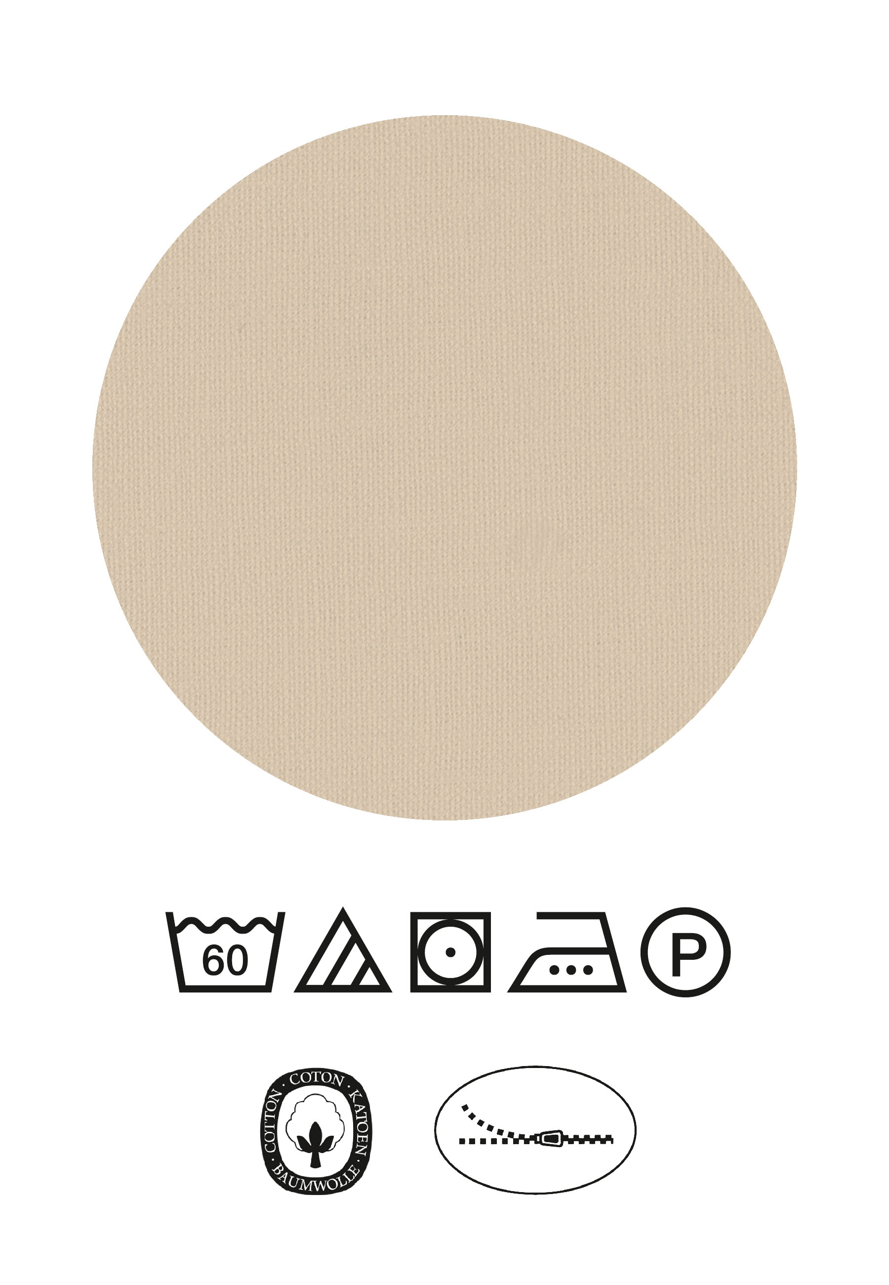 Daniel Hechter RENFORCE-Bettwäsche ca. 155x220cm in Farbe Kitt Daniel Hechter RENFORCE-Bettwäsche ca. 155x220cm in Farbe Kitt, beige, circle patch, Stoff, Strickstruktur, keine Marke